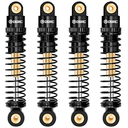 OGRC Shocks Absorber Aluminum Front & Rear Shock Damper RC Shocks for Axial SCX24 C10 JLU Deadbolt Gladiator Bronco Upgrade Parts (Black) - color: Black