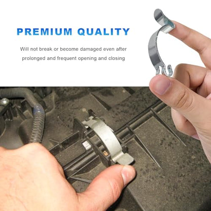 4 PCS Air Filter Clips, Heavy Duty Metal Auto Airbox Housing Clip Replacement for Fastening Connection, Air Cleaning Filter Retaining Clip Spring Clamp for Most Cars