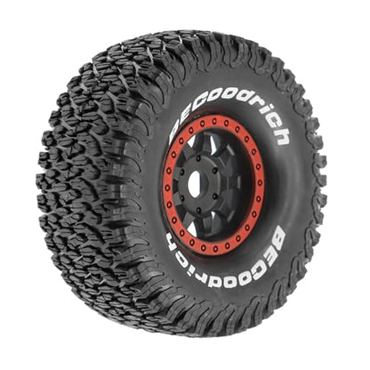1/7 1/8 RC Short Course Truck Wheels 17mm Hex and Tires OD 5.31" Off Road Tyres for 1:7 1:8 Scale Buggy Truck Car TRAXXAS UDR FS Atom ARRMA Mojave 6S EXB YK4072 DF7 TB7 Upgrades 4PCS (Red) - color: Red