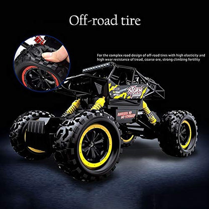 2.4Ghz Double Sided Rotating Remote Control Cars High Speed Racing Truck 360° Spins and Flips 180° Swing Off Road Vehicle for Adults with LED Lights RC Stunt Car (Color : Yellow) (Red) - color: Red