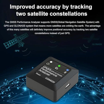 GSM020 GNSS Performance Analyzer GPS+GLONASS Speedometer | for RC Car Airplane Helicopter Drone Measurement/Max Speed/Average Speed/Distance/High and Vertical Velocity Tester