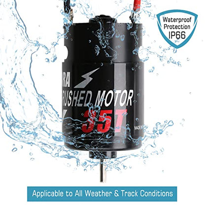 INJORA 550 3-Slot Waterproof Brushed Motor for 1/10 RC Car (35T) - size: 35T