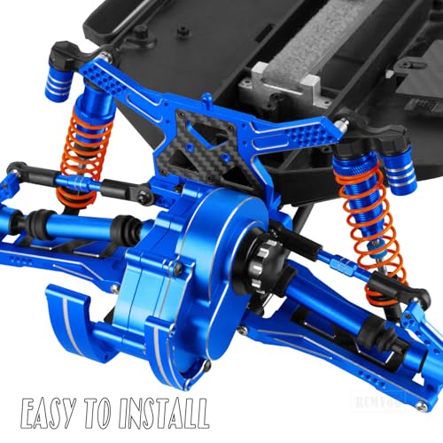 RC Aluminum Front Rear Big Bore RC Shock Absorber Upgrades Part for 1/10 Slash,Stampede,Rustler,Hoss 2WD 4X4 VXL,Alloy 4PCS RC Shocks w/Golden spring,Navy Blue - color: Navy Blue- (RC Shocks)