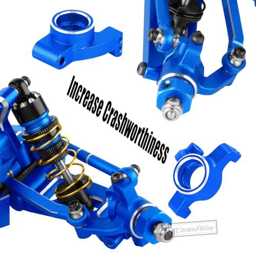 RC Upgrades Part for L0S1 1/24 Micro-B,1/28 Micro-T,Driveshafts,Shocks,Shock Towers,A Arms,Caster Blocks,Steering Block,Stub Axle Carriers,Turnbuckles,Bearing & Screw Set,Navy Blue - color: Navy Blue(1set)