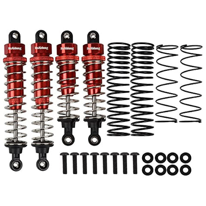 Aluminum Front & Rear Shock Absorber Assembled for Tamiya TT-02B Redcat Hongnor LRP HPI Team LOSI 1/10 Buggy Car (Red) - color: Red