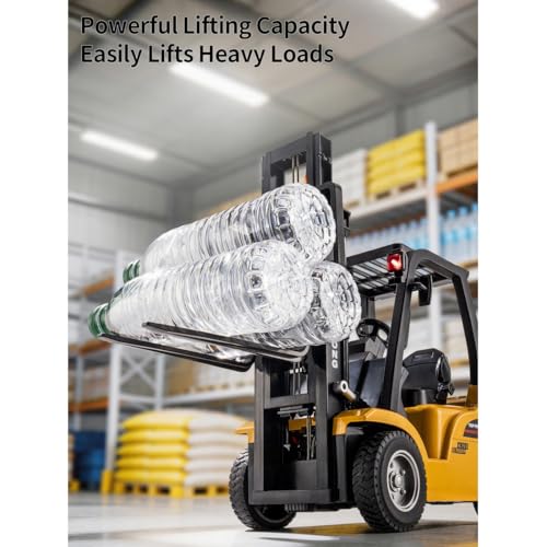 1577 1/10 RC Forklift, 2.4G Proportional Alloy 1577 Remote Control Forklift with Liftable Fork/Grabber Attachment, RC Engineering Vehicle, Enthusiasts Gift Collectibles - style: 1/10 RC Forklift