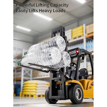 1577 1/10 RC Forklift, 2.4G Proportional Alloy 1577 Remote Control Forklift with Liftable Fork/Grabber Attachment, RC Engineering Vehicle, Enthusiasts Gift Collectibles - style: 1/10 RC Forklift