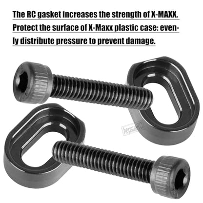RC 7075 Aluminum Motor Mount Washers Shims Upgrades Part for 1/5 Scale TRX X-MAXX 6S 8S XRT 8S RC Car.Shims with Screws Hops Up,Black - color: Black(for 1/5)