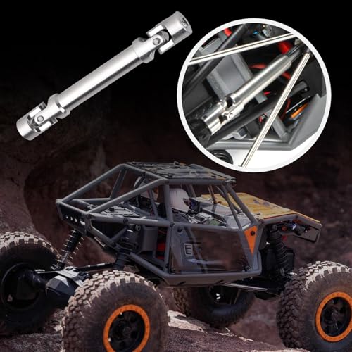 Stainless Steel Driveshaft Heavy-Duty Universal Joint Drive Shaft 82-120mm for 1/18 RC Rock Crawler Axial UTB18 Capra Unlimited Trail Buggy Upgrade Parts Replacements(Rear) - style: Rear