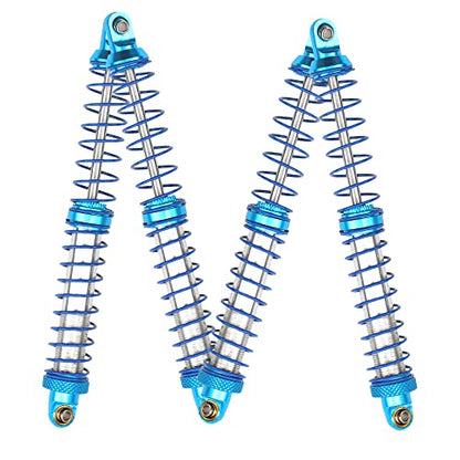 4Pcs Vgoohobby Metal Shocks Absorber Adjustable Dampers Compatible with Axial SCX10 Traxxas TRX4 D90 90046 Redcat Gen7 1/10 RC Crawler Car (Blue,120mm) - size: 120mm