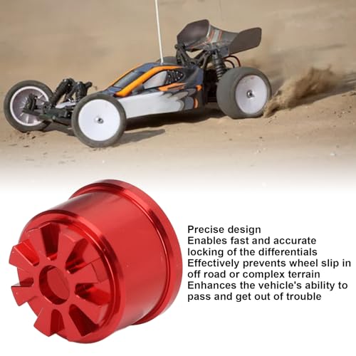 Differential Carrier, Precise Locking for Improved Handling Aluminum Differential Housing for 1/10 RC Car Replacement Parts Enthusiasts Racing Off-Road Driving - color: Red