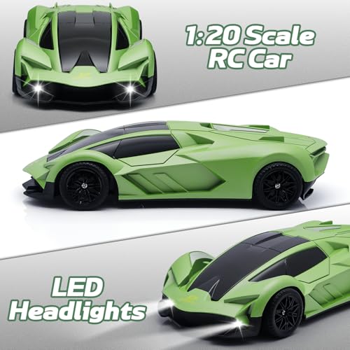 RC Drift Car 1:20 Scale RC Cars 2.4GHz Remote Control Car Toy Gifts for Kids (Green)