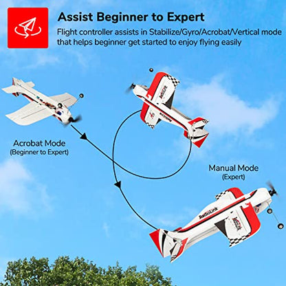 Radiolink A560 6 Flight Modes RC Airplane, Easy to Fly RTF RC Airplanes | RC Airplanes, 2.4Ghz Remote Control, Byme-A Gyro FC, Brushless Motor, for Men, Women, Adults, Beginner, Experienced