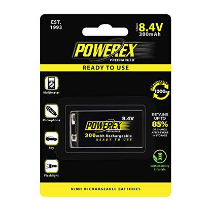 Powerex Precharged 8.4V Rechargeable Low Self Discharge NiMH Battery (MHR84VP) - size: 1 Count (Pack of 1), style: 8.4V