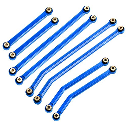 High Clearance Front Links Set for Axial SCX24 Gladiator AXI00005, 8PCS (Blue) - color: Blue