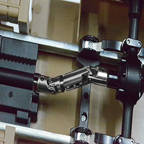 RC Car Drive Shaft, 2 Pcs Metal Universal RC Drive Shaft for WPL 1/16 Scale RC Military Truck RC Model Upgrade Parts Accessories
