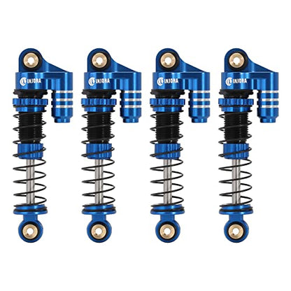 INJORA 39mm Shocks- Aluminum Threaded Adjustable Oil Filled Damper for SCX24 Gladiator C10 JLU Deadbolt B17 Axial 1/24 RC Crawler Car Upgrade Parts(Blue) - color: Blue
