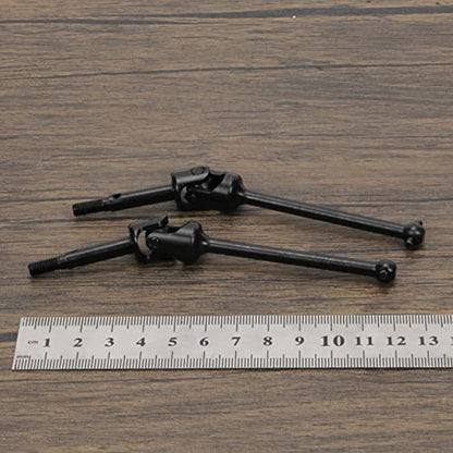 RCAWD Front Driveshaft Set U-Joint for 1/8 Losi LMT Upgrades, 4X4 Solid Axle Monster Truck #LOS04021, #LOS04022, Universal Drive Shafts Parts for #LOS242048 Black - color: Black