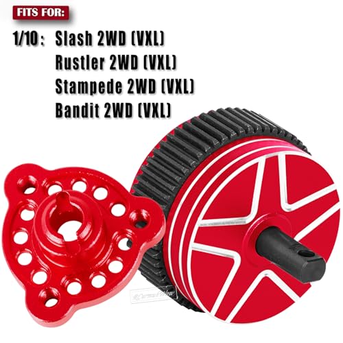RC Differential Transmission Gear & 90T Spur Gear & Slipper Clutch & Pressure Plate & Slipper Rebuild Kit Upgrades Part for 1/10 Slash/Stampede/Bandit/Rustler 2WD VXL,Red