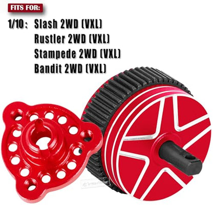 RC Differential Transmission Gear & 90T Spur Gear & Slipper Clutch & Pressure Plate & Slipper Rebuild Kit Upgrades Part for 1/10 Slash/Stampede/Bandit/Rustler 2WD VXL,Red