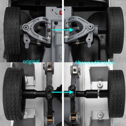 MORLORDY 5mm to 5mm Wheel Hex Hub Adapters +12.5mm Extended Wheel Spacers for WPL C34 C24 Crawler Upgrade Part