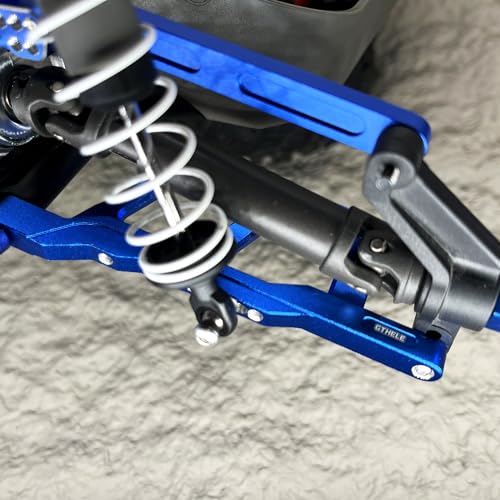 Aluminum Suspension A Arms for 1/10 Traxxas Rustler Slash Stampede Hoss 4WD 4x4 Upgrade Parts Replacement of Part 3655 (Dark Blue) - color: Dark Blue