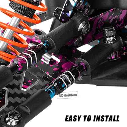 RC Alloy Turnbuckles Camber Links Upgrades Part for 1/10 Slash 4WD(VXL),Rustler 4WD(VXL),Stampede 4WD(VXL),Bandit 4WD(VXL),Hoss 4WD(VXL) Adjustable Tie Rods & Turnbuckles Hops Up,Rainbow - color: Rainbow-1set