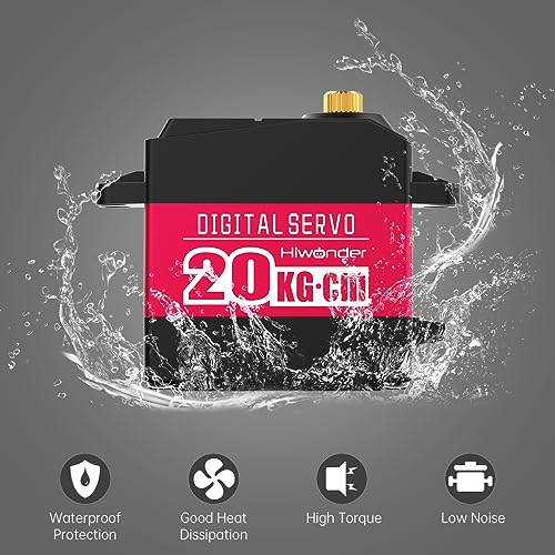 20KG High Torque Digital Servo Motor Full Metal Gear, Waterproof Servp for RC Mode DIY,Control Angle 270° - size: 20KG/270°