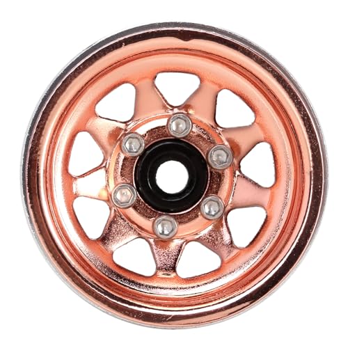 INJORA Stamped Steel 1.0 Beadlock Wheel -3.78mm Offset for Micro Crawlers - color: Rose Gold