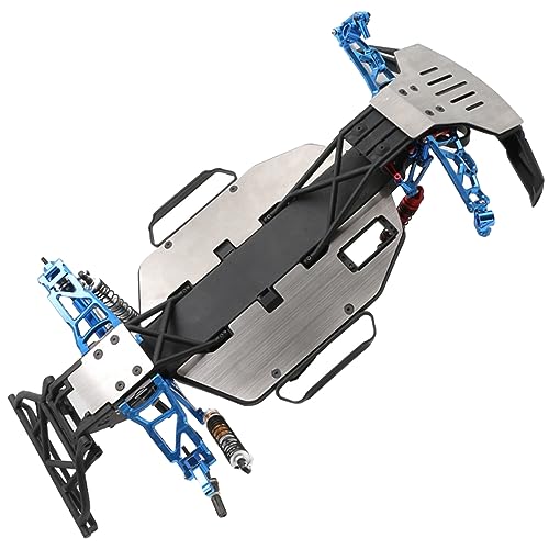 Stainless Steel Front & Rear Skid Plate Chassis Armor Protector Guard Compatible with Traxxas Slash 2WD 1/10 RC Car
