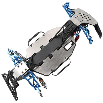 Stainless Steel Front & Rear Skid Plate Chassis Armor Protector Guard Compatible with Traxxas Slash 2WD 1/10 RC Car
