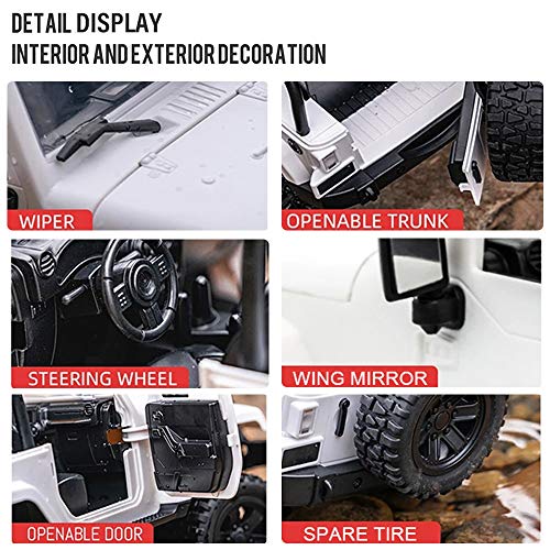 RC Car 1/14 Scale Remote Control Car 2.4GHz 4WD Off Road RC Vehicle Crawler 30km/h High Speed with LED Light RC Racing Car 4X4 All Terrain Climbing Buggy Toys for Adults (1battery) - size: 1battery pack