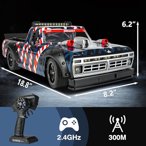 Cheerwing 1:10 Brushless RC Cars for Adults,70+KMH RC Drift Car,Hobby RC Racing Car with 3000mAh Lipo Battery,Remote Control Truck for Adults