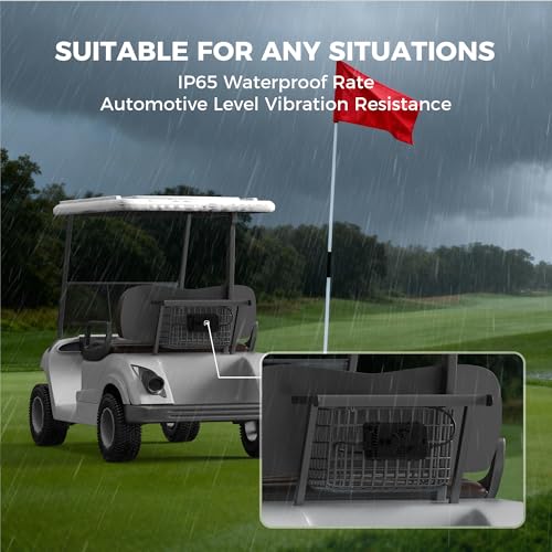 36V 25A LiFePO4 Battery Charger, 43.8V 25Amp Fast Charger for 36V Lithium Golf cart Battery, IP67 Waterproof, 36V Lithium Battery Charger Perfect for Golf cart, RV, Trolling Motor