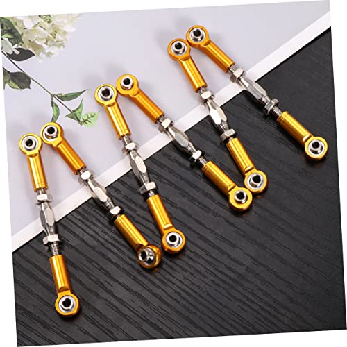 Toddmomy 6pcs Adjustable Turnbuckle Rod Kit Rod Links for Rc Truck CNC Machined Easy to Install - color: Yellow