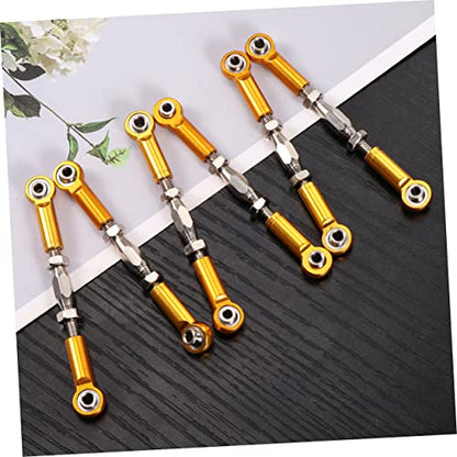 Toddmomy 6pcs Adjustable Turnbuckle Rod Kit Rod Links for Rc Truck CNC Machined Easy to Install - color: Yellow