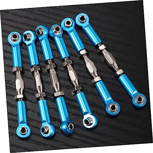6Pcs Aluminum Turnbuckle Rod Linkage for Hsp Racing Hpi Truck Buggy Upgrade Parts Blue Machining Easy Installation - color: Blue