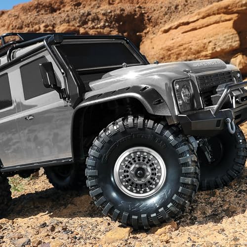 RC 1.9" Beadlock Wheels with Adjustable Offset for TRX4 SCX10 - color: Space Grey