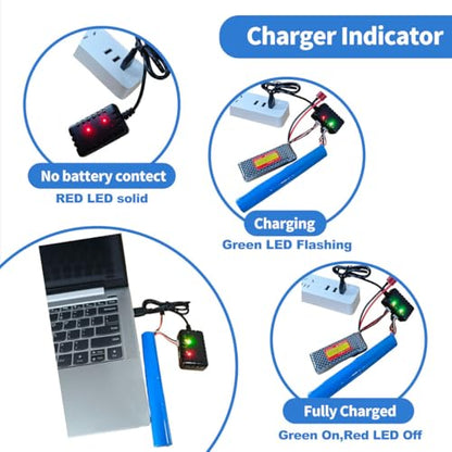 7.4V Li-ion/Lipo Battery Charger 2-in-1 USB Balance Smart Charger with XH-3P Plug 1A for 2S Batteries RC Cars Drone Boat Airplane Helicopter Truck Quadcopter Airsoft SCX24 SCX10