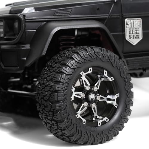 REDSPIDER 1.9" RC Crawler Tires for MJX H12P H12Y, Super Soft Sticky Rubber All-Terrain Tires 90mm OD, for 1/12 RC Cars Upgrade Parts (Tires)