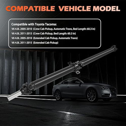 936-726 Rear Drive Shaft Assembly Axle Driveshaft | Compatible with Toyota Tacoma 2005-2015; Replaces OE 936726 3710004352 37100-04352 - color: Rear Drive Shaft, size: 936-726, 3710004352