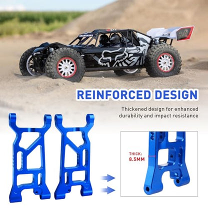 Aluminum Front Arm Set Suspension A-Arms for 1/10 Losi Tenacity All: Tenacity TT Pro 4WD SCT/DB Pro Upgrades, Replaces LOS234016 (Blue)