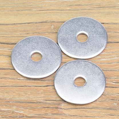 52 Pieces M6x30x1.5mm Fender Washers, 304 Stainless Steel Flat Washers, Fender Washers, Metal Washers for Screws Bolts - size: M6X30X1.5mm