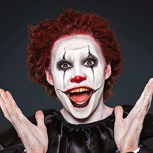 BOBISUKA Blank in the Dark Black + White Oil Face Body Paint Set, Large Capacity Professional Paint Palette Kit with Brushes for Art Theater Halloween Party Cosplay Clown Sfx Makeup for Adults - color: Black & White Paint + Brushes
