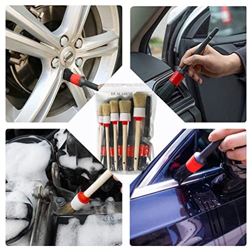10PCS Car Auto Detailing Brushes Set Interior & Exterior Cleaner | Wheels, Leather, Dashboard, Vents, Engine, Hard-to-Reach Areas, Detail Kit, Cleaning Tools, Automotive, Garage, Gift.