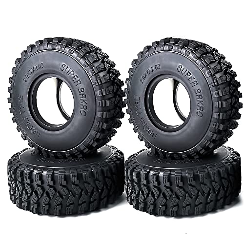 RCLIONS 4PCS 2.9inch Tires RC Wheels Tyre with Foam Insert for Axail SCX6 1/6th RC Crawler Car