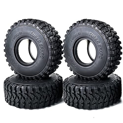 RCLIONS 4PCS 2.9inch Tires RC Wheels Tyre with Foam Insert for Axail SCX6 1/6th RC Crawler Car