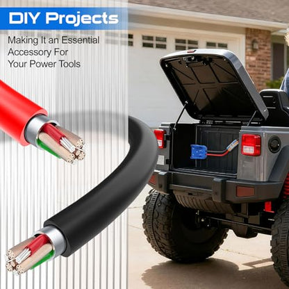 Battery Adapter Compatible for Kobalt 24V Battery | Dock Power Connector for Rc Car Rc Toy 12 Gauge Robotics with Wire Terminals - color: BLUE02