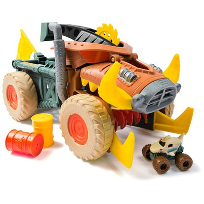 Monster Jam Mini Jams Megalodon Mad Hog Chomper Cleanup Toy | Includes 1 Mini Truck & Mad Hog Chomper, Chomp Minis for Easy Cleanup, Storage & Pretend Play, Toys for Ages 3 and Up - style: Madhog Chomper Playset