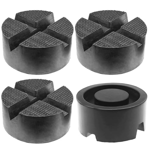 Rubber Cross Slotted Jack Adapter, Disk Frame Rail Protector, Anti Slip Pinch Weld Side Support Block, Car Lift Jack Puck Pad, Universal Vehicle Repair Tool (4PCS) - size: 4PCS
